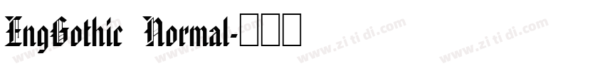 EngGothic Normal字体转换